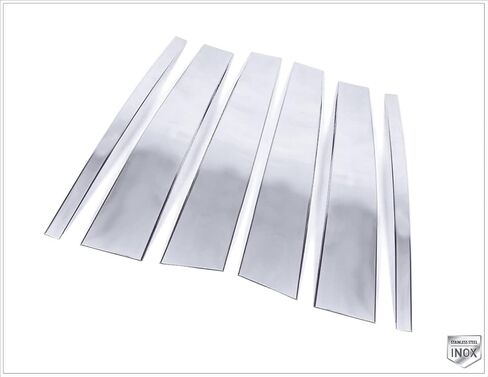 MELEXI كروم عمود الباب تقليم 6 قطع S.Steel متوافق مع رينج روفر سبورت 2005 إلى 2013 in Saudi Arabia