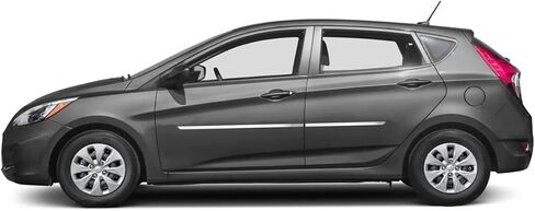 MELEXI Chrome Side Door Protector 4 Door 4 PCS S.Steel Compatible with Hyundai Accent HB 2012 to 2017 in Saudi Arabia