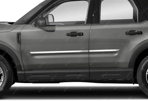 MELEXI Chrome Side Door Protector 4 Door S.Steel Compatible with Ford Branco Sport 2021 Onwards in Saudi Arabia