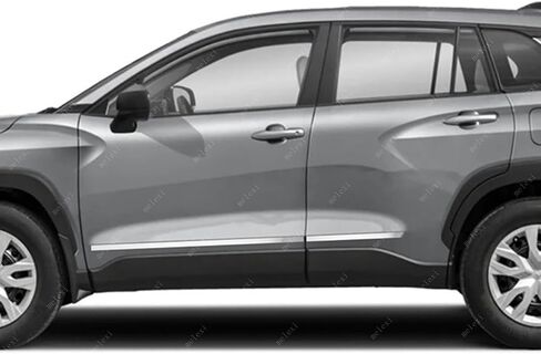 MELEXI Chrome Side Door MOLDING 4 Door S.Steel متوافق مع تويوتا كورولا كروس 2022 فصاعدًا in Saudi Arabia