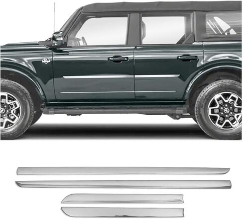 واقي الباب الجانبي من الكروم MELEXI 4 أبواب S.Steel متوافق مع Ford Branco 2021 فصاعدًا in Kuwait