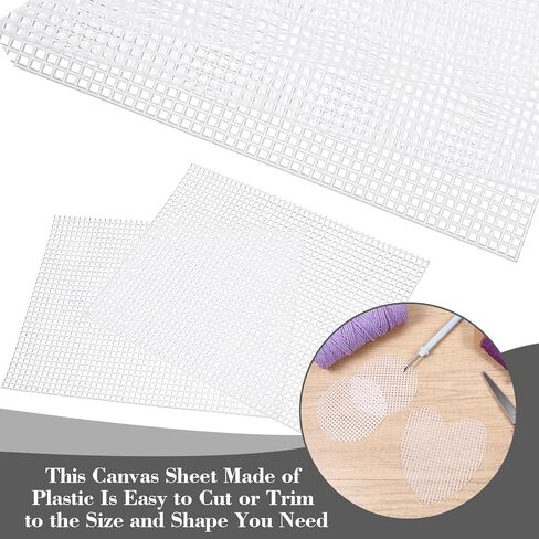 20 Pieces 7 Count Plastic Mesh Canvas Sheets, 8 x 12 Inch Plastic Canvas, Acrylic Yarn Crafting, Knit Crochet Projects and Make Dividers in Saudi Arabia