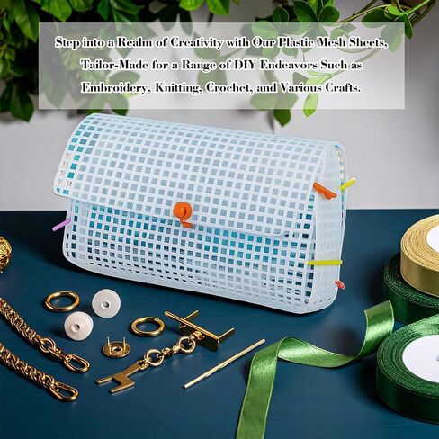 20 Pieces 7 Count Plastic Mesh Canvas Sheets, 8 x 12 Inch Plastic Canvas, Acrylic Yarn Crafting, Knit Crochet Projects and Make Dividers in Saudi Arabia