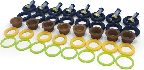 مجموعة حلقات حاقن الوقود ومجموعة التنظيف مع أداة إزالة - متوافقة مع 0280150943 0280150955 0280150962 - تتضمن أختام الحاقن، وأغطية الدبابيس، وسلال الفلتر، والفواصل [8 مجموعات] in Kuwait