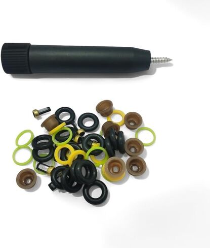 مجموعة حلقات حاقن الوقود ومجموعة التنظيف مع أداة إزالة - متوافقة مع 0280150943 0280150955 0280150962 - تتضمن أختام الحاقن، وأغطية الدبابيس، وسلال الفلتر، والفواصل [8 مجموعات] in Kuwait