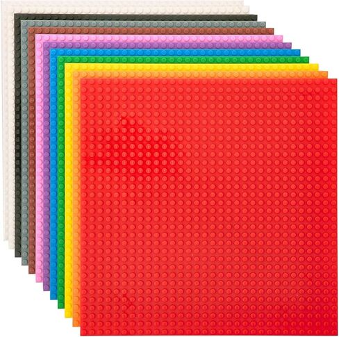 Strictly Briks Stackable Baseplates - 12 Pack 10"x10", 32x32 Studs, Compatible with Lego for Building City Scenes, Foundabtion, Displays Bricks on Play Table, Kids, Nature in Saudi Arabia