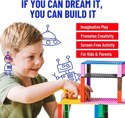 Strictly Briks Stackable Baseplates - 12 Pack 10"x10", 32x32 Studs, Compatible with Lego for Building City Scenes, Foundabtion, Displays Bricks on Play Table, Kids, Nature in Saudi Arabia