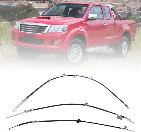 aqxreight Brake Cable Set, Front Rear Left Right Hand Brake Cable Replacement for Hilux GGN25 KUN26 2005 2016, with High Performance Metal Material for Easy Installation and Durability in Saudi Arabia