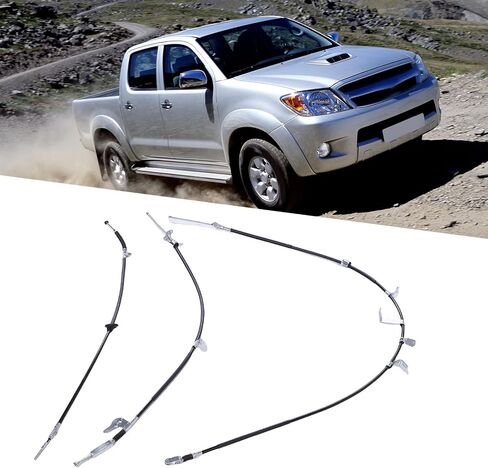 aqxreight Brake Cable Set, Front Rear Left Right Hand Brake Cable Replacement for Hilux GGN25 KUN26 2005 2016, with High Performance Metal Material for Easy Installation and Durability in Saudi Arabia