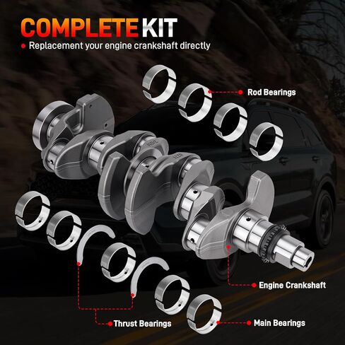 623V6-2EH00 G4NA 2.0L مجموعة العمود المرفقي للمحرك مع محامل متوافقة مع 2014-2021 Kia Soul Optima Forte Forte5/Koup Hyundai Sonata Tucson Elantra Elantra GT/Coupe استبدال # 23110-2E200 23110-2E210 in Saudi Arabia