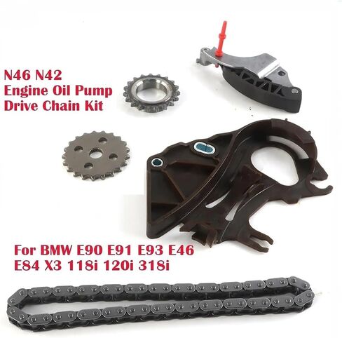 1set Oil Pump Drive Chain Kit For Compatible for BMW E90 E91 E93 E46 E84 X3 118i 120i 318i N46 N42 Auto Parts in Saudi Arabia