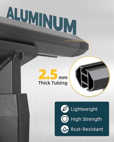 Truck Bed Rack Fit for Toyota Tacoma & Jeep Gladiator with Bed Rails 900 LBS Load Adjustable Height 19"-25" Aluminum Ladder Rack with Side Bars in Saudi Arabia