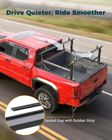 Truck Bed Rack Fit for Toyota Tacoma & Jeep Gladiator with Bed Rails 900 LBS Load Adjustable Height 19"-25" Aluminum Ladder Rack with Side Bars in Saudi Arabia