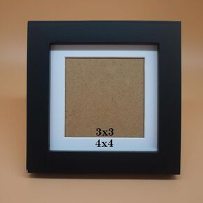 ZXT-parts 7x7 Picture Frames Red with 4x4 Mat. 7x7 Black Square Photo Frame. Solid Wood, Plastic Panel, The Tabletop or The Wall. in Kuwait