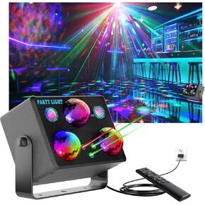 أضواء الحفلة حديثا ديسكو الكرة الخفيفة، أضواء LED DJ الصوت المنشط التحكم عن بعد ضوء المرحلة الأضواء القوية ضوء وردي رومانسي لعيد الميلاد عيد الهالوين زينة كاريوكي بار هدية لحفل زفاف عيد ميلاد in Kuwait