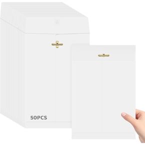 مظاريف مانيلا، 5 × 7.5 100 قطعة مغلف أبيض كرافت مانيلا مع مشبك إغلاق، مظاريف مانيلا مظاريف بمشبك للمنزل أو المكتب أو الأعمال التجارية أو القانونية أو المدرسة، رائعة أو تخزين أو إرسال المستندات بالبريد in Kuwait