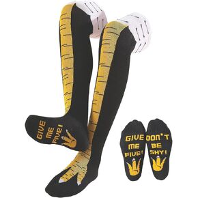 Crazy chicken leg socks, crazy socks，novelty socks for women man As chicken themed gifts, it appears on Halloween, Christmas and April Fool's Day.. 25.2 inches, one pair per pack. in Saudi Arabia