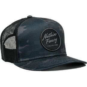 Nuthin Fancy CO Pioneer Snapback Hat, Mens and Womens Adjustable Trucker Cap with Contrast Under Bill, Cumberland - White & Black in Saudi Arabia