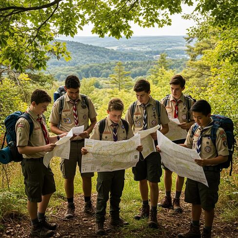 غطاء كتاب LParkin Blue Camo Scouts للكتيب الإصدار الرابع عشر، غلاف حماية مقاوم للماء للأولاد المموه مع رقعة النسر و32 ملصق اسم، هدايا للأولاد والبنات الكشافة in Kuwait