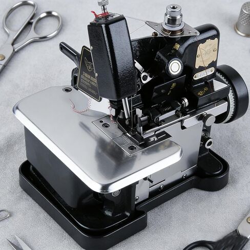 Professional Overlock Sewing Machine, Heavy-Duty Metal Frame Serger, 3000 Stitches Per Minute, Automatic Trimming, Compact for Beginner Sewing & Mending Projects Black in Kuwait
