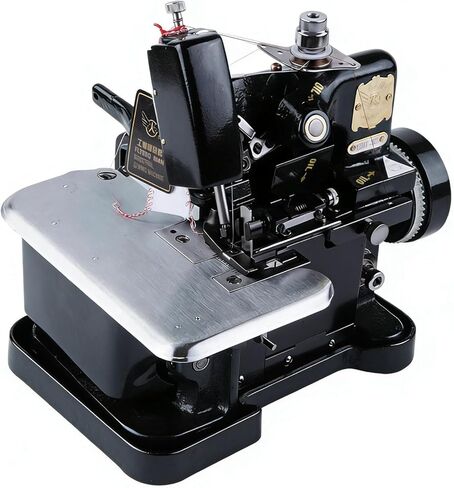 Industrial Overlock Sewing Machine, Lightweight Serger with Baked Paint Finish, 3000 SPM High Speed, 1-Step Hem/Raw Edge Trimming for Mending & Fine Hemming Blue in Saudi Arabia