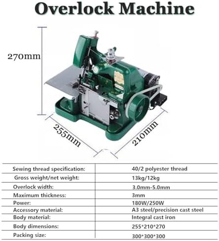 Overlock Machine,Sewing Machine,Machine Serger Industrial 3000 Stitches per Minute,with Metal Frame in Saudi Arabia