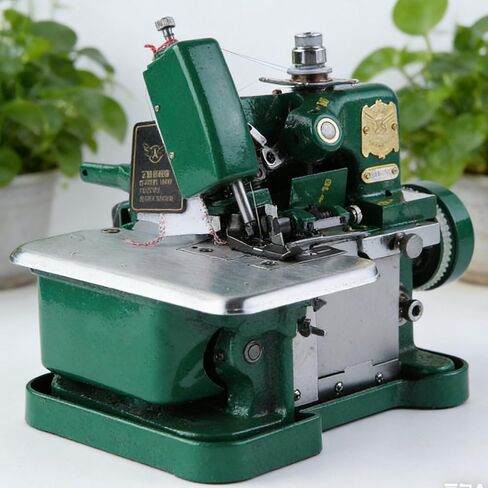 Portable Small Sewing Machine, 3-Needle Overlock Serger with Carry Handle, 3000 SPM High Speed, Adjustable Stitch Size, Perfect for Home Sewing & Professional Use Black in Saudi Arabia