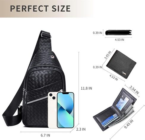 مجموعة حقائب حبال مكونة من قطعتين، حقيبة حبال من جلد البولي يوريثان مع محفظة كلاسيكية، تصميم متعدد السحاب للسفر، في الهواء الطلق in Kuwait