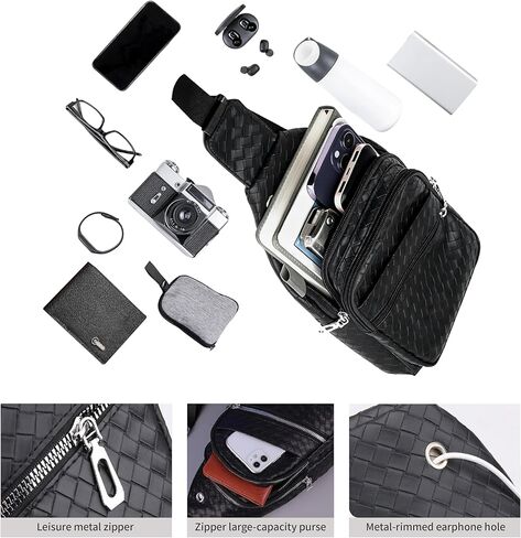 مجموعة حقائب حبال مكونة من قطعتين، حقيبة حبال من جلد البولي يوريثان مع محفظة كلاسيكية، تصميم متعدد السحاب للسفر، في الهواء الطلق in Kuwait