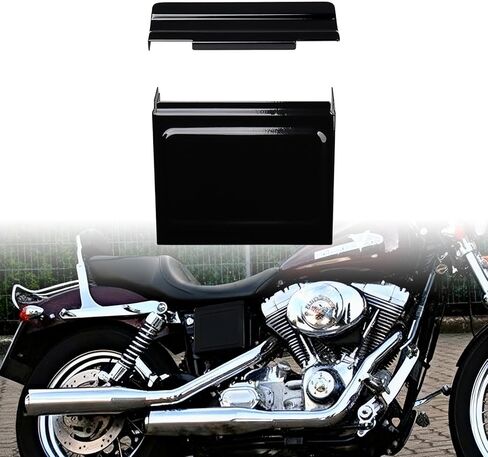 Astra Depot Side Battery Cover Chrome For Harley 1997-2005 DYNA Super Glide Wide Low Rider Convertible Sport 97-03 Sportster XL1200 Sport XL 1200 Custom 883 Hugger XL883 66718-01 in Saudi Arabia