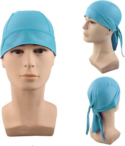 KXF Do Rag Cycling Skull Cap Sweat Wicking Pirate Motorcycle Head Bandana Wrap Cooling Helmet Liner for Women & Men in Kuwait