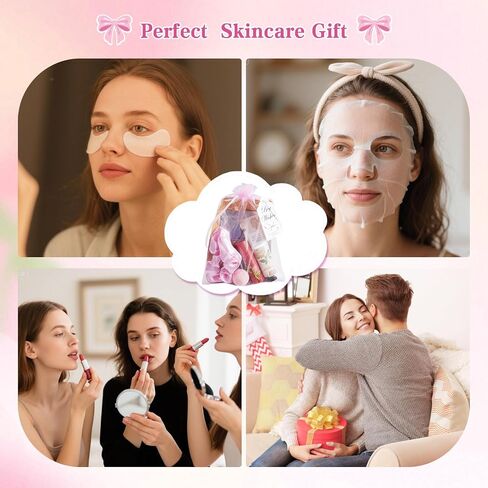 54PCS Spa Party Supplies for Girls, Spa Party Favors Include Facial Masks,Under Eye Patches, Lip Balm, Foot Bath Bombs, Hand Cream, Compressed Towel, Hair Band for Six Girls, Sleepover Party gifts in Saudi Arabia