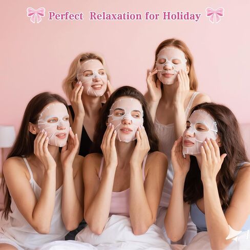 54PCS Spa Party Supplies for Girls, Spa Party Favors Include Facial Masks,Under Eye Patches, Lip Balm, Foot Bath Bombs, Hand Cream, Compressed Towel, Hair Band for Six Girls, Sleepover Party gifts in Saudi Arabia