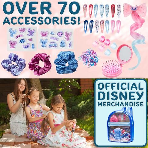 Get Trend Hello Kitty Sanrio Hair Accessories, Clear Backpack for Girls, Kawaii Hair Ties, Clips, Stickers, Brush, Scrunchies, Gifts for Girls (Pink Hello Kitty) in Saudi Arabia