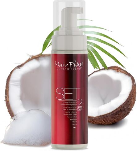 HairPlay Set #2 Hair Foam Mousse - Medium Hold Styling Foam for Frizz Control - Hair Mousse for Curls - Curl Defining Moistiurizing Mousse for Wavy Hair - 2 Fl Oz in Kuwait