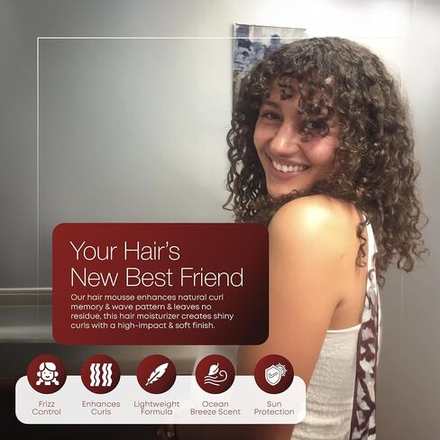 HairPlay Set #2 Hair Foam Mousse - Medium Hold Styling Foam for Frizz Control - Hair Mousse for Curls - Curl Defining Moistiurizing Mousse for Wavy Hair - 2 Fl Oz in Kuwait