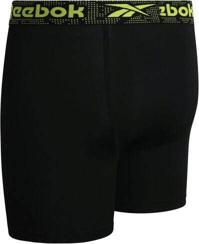 Reebok Boys Underwear - Performance Boxer Briefs (4 Pack), Size 16-18, All Black in Kuwait