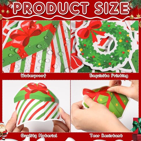 Funrous Christmas Bulletin Board Decoration Set Xmas Tree Classroom Decor Snowman Santa Claus Gnome Snowflake Cutout Winter Border Trim for Xmas Holiday Office Wall Door Supplies (Merry Christmas) in Saudi Arabia