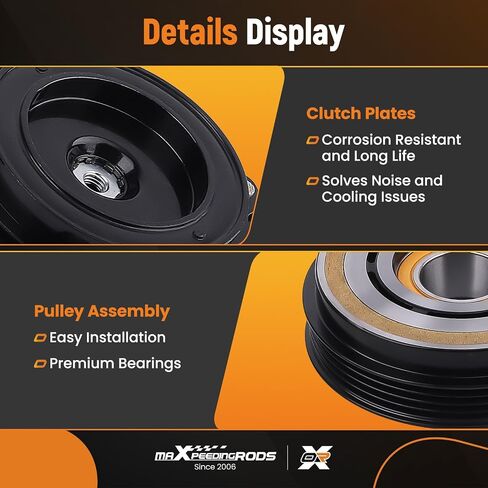 maXpeedingrods Air Conditioner AC Compressor Clutch Kit Fit for Chevrolet Silverado 2500/3500 HD Tahoe Suburban, GMC Sierra 1500, AC Clutch Kit Replaces 1520941 1521127 in Saudi Arabia