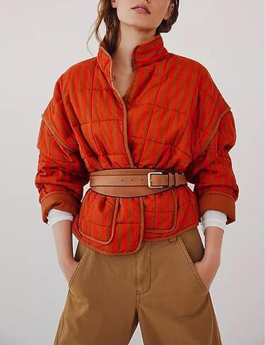 VAOYIU Women's Cropped Puffer Jacket Vintage Cardigan Floral Printed Lightweight Open Front Padded Quilted Coats in Saudi Arabia