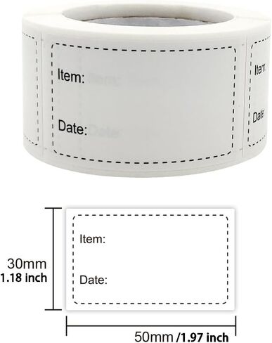 250Pcs/Roll Freezer Food Labels, Writable 1 * 2 inch Self-Adhesive Stickers for Kitchen Storage, Leftovers, Meal Prep, Restaurant & Home Use in Saudi Arabia