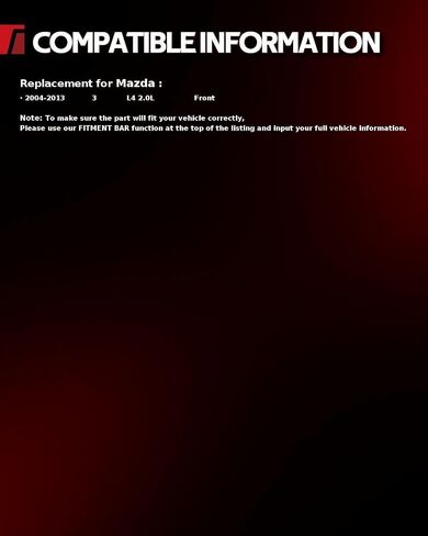 طقم فرامل أمامية ودوارات Torchbeam 10.94 بوصة طقم فرامل متوافق مع Mazda 2004-2013 3 2.0L, 31373 D1044 in Kuwait