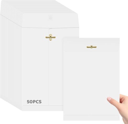 Manilla Envelopes, 5×7.5 100PCS White Kraft Manilla Envelope with Clasp Closure, Manilla Envelopes Clasp Envelopes for Home, Office, Business, Legal or School, Great, Storing or Mailing Documents in Saudi Arabia