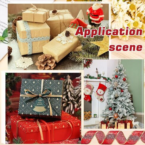 MAYJOYDIY 10 ياردة شريط ترتر أخضر شبكي تقليم 2 بوصة عيد الميلاد موضوع البوليستر شريط مسطح سباركلي مع شىء صغير من البلاستيك لتغليف الهدايا الأزهار الحرفية الأقواس إكليل عطلة الديكور in Kuwait