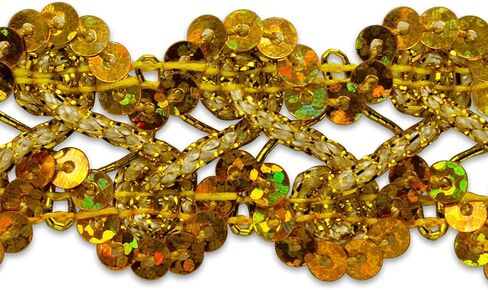 حواف من ذا يارد شارون سكالوب إيدج ترتر مجدول، فضي (20 ياردة) in Kuwait