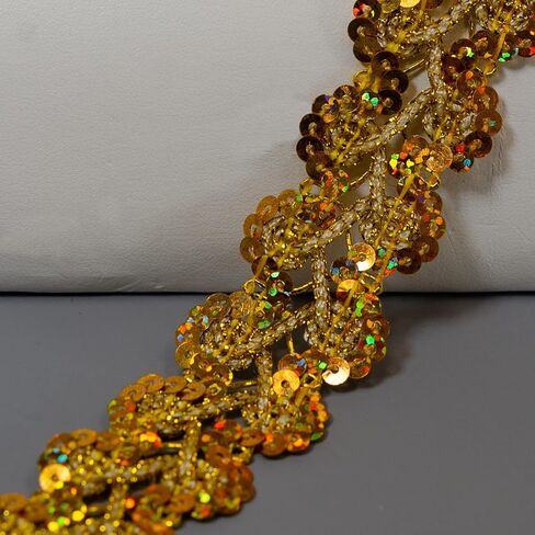 حواف من ذا يارد شارون سكالوب إيدج ترتر مجدول، فضي (20 ياردة) in Kuwait