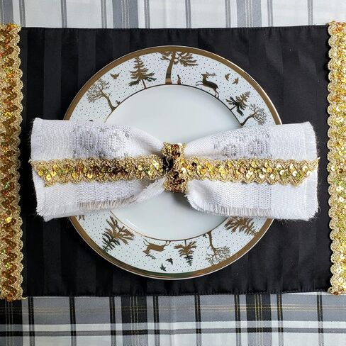 حواف من ذا يارد شارون سكالوب إيدج ترتر مجدول، فضي (20 ياردة) in Kuwait