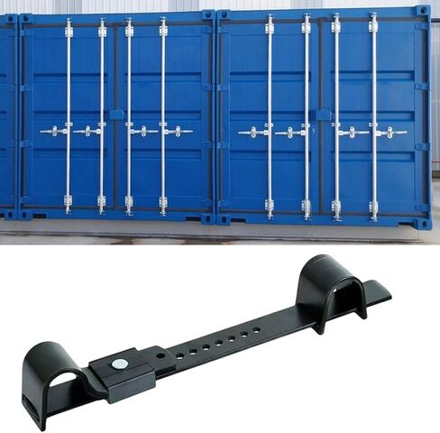 Ship Container Lock Cargo Door Lock Heavy Duty Steel Weather Resistant Reusable Adjustment Range Warehouse Security- Black in Saudi Arabia