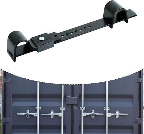 Ship Container Lock Cargo Door Lock Heavy Duty Steel Weather Resistant Reusable Adjustment Range Warehouse Security- Black in Saudi Arabia