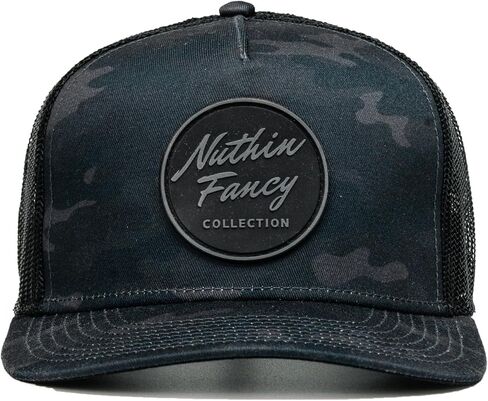 قبعة Nuthin Fancy CO Pioneer Snapback، قبعة سائق الشاحنة قابلة للتعديل للرجال والنساء مع تباين أسفل الفاتورة، كمبرلاند - أبيض وأسود in Saudi Arabia